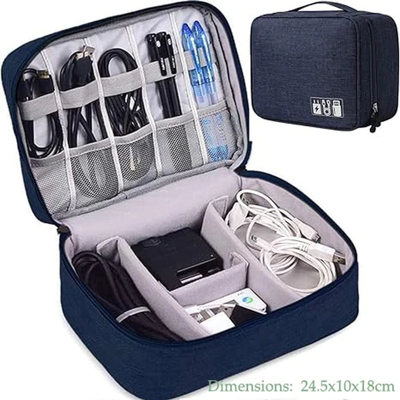 Portable Travel Cable Organizer Case Cable Storage Bag Waterproof Digital Electronic Accessories Organizer for USB Charger Plug