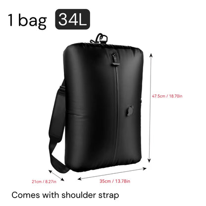 Travel Compression Bags, Waterproof Vacuum Storage Bags for Clothes Suitcase, Space Saving Bag for Travel Moving Essentials