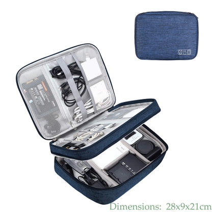 Portable Travel Cable Organizer Case Cable Storage Bag Waterproof Digital Electronic Accessories Organizer for USB Charger Plug