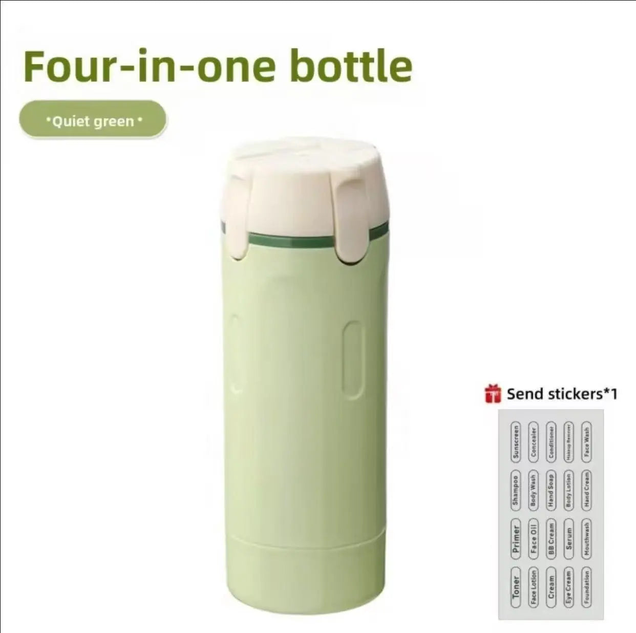 4-In-1 Portable Cosmetic Shampoo Dispenser Storage Bottle – Plastic, Travel-Friendly, Compact Design for Easy Carrying