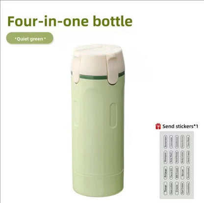 4-In-1 Portable Cosmetic Shampoo Dispenser Storage Bottle – Plastic, Travel-Friendly, Compact Design for Easy Carrying