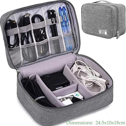 Portable Travel Cable Organizer Case Cable Storage Bag Waterproof Digital Electronic Accessories Organizer for USB Charger Plug