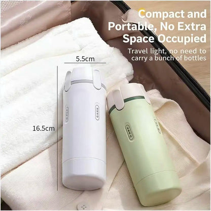 4-In-1 Portable Cosmetic Shampoo Dispenser Storage Bottle – Plastic, Travel-Friendly, Compact Design for Easy Carrying