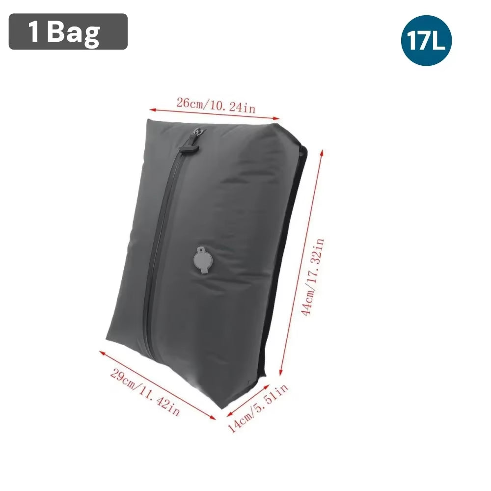 Travel Compression Bags, Waterproof Vacuum Storage Bags for Clothes Suitcase, Space Saving Bag for Travel Moving Essentials