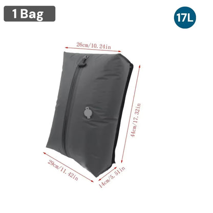 Travel Compression Bags, Waterproof Vacuum Storage Bags for Clothes Suitcase, Space Saving Bag for Travel Moving Essentials