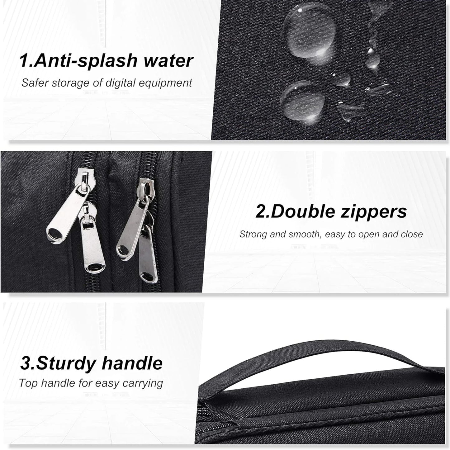Portable Travel Cable Organizer Case Cable Storage Bag Waterproof Digital Electronic Accessories Organizer for USB Charger Plug