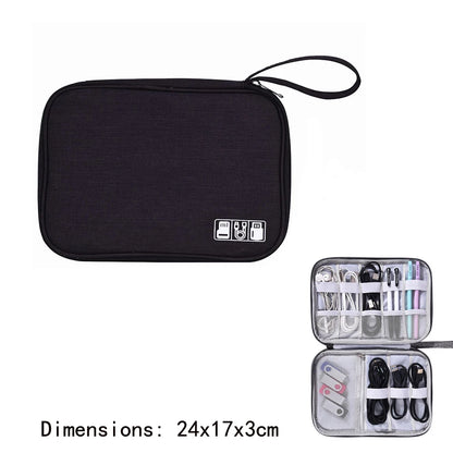 Portable Travel Cable Organizer Case Cable Storage Bag Waterproof Digital Electronic Accessories Organizer for USB Charger Plug